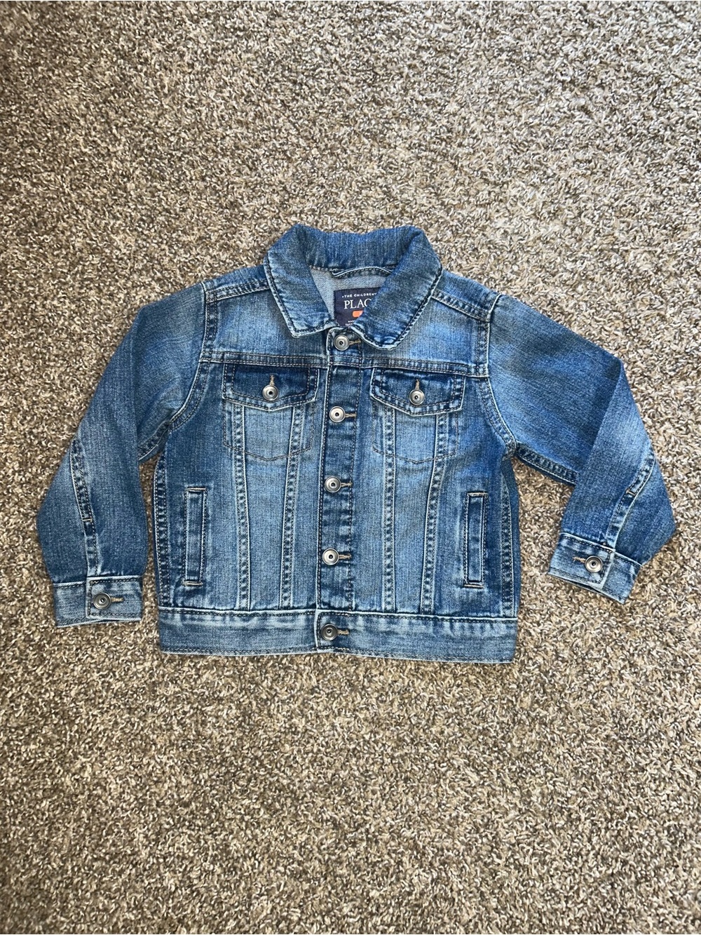 NWOT! Toddler Boys' Blue Denim Snap Button Jacket size 3T